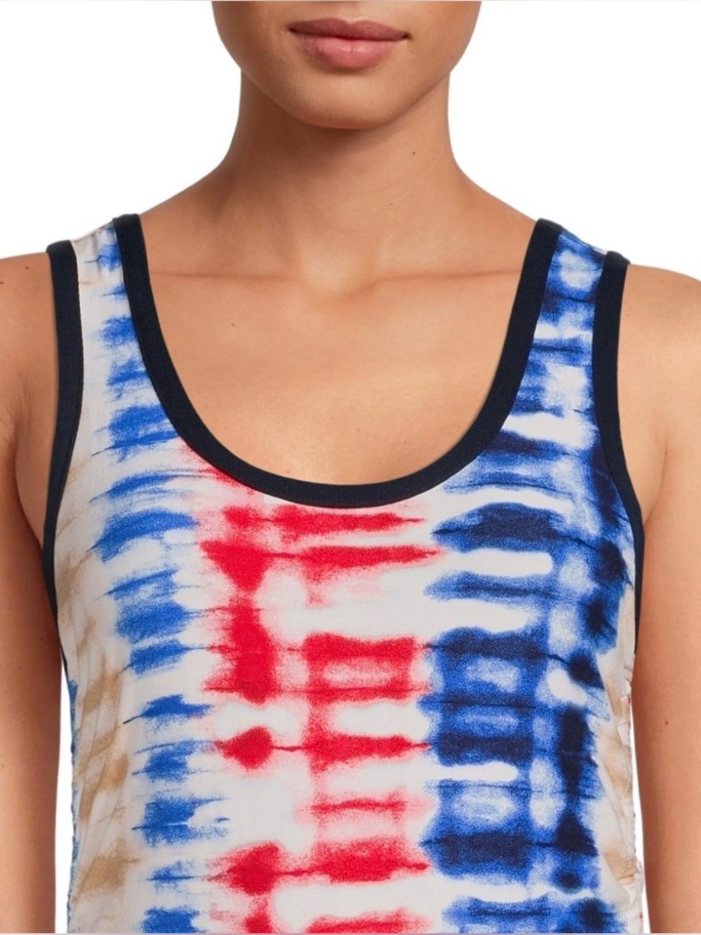 No Boundaries Juniors Patriotic Tie Dye Ruched Tank Top Junior’s Size XXL (19)